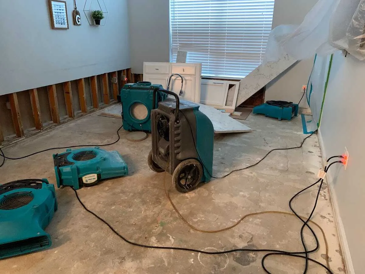 Dehumidifier in flood-cut room for Water Extraction & Removal in American Falls